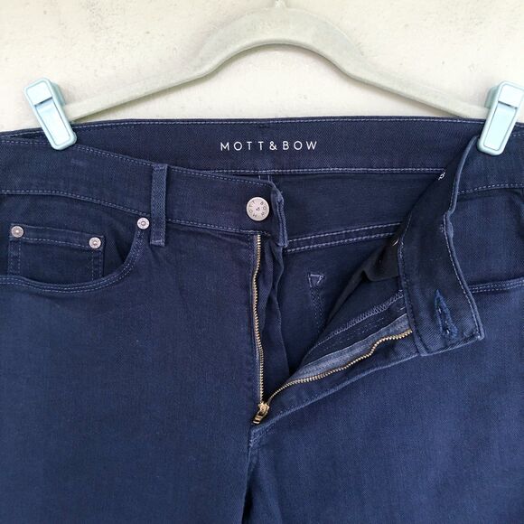 Mott & Bow Jeans Men 31x32 Mercer Slim Fit Navy Stretch Denim Cotton Casual Prep - Picture 5 of 16